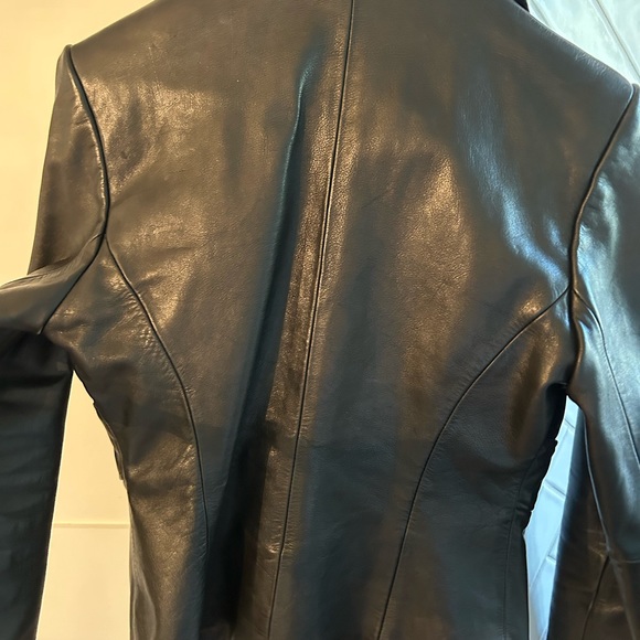 Guess fitted black leather jacket - Picture 3 of 3
